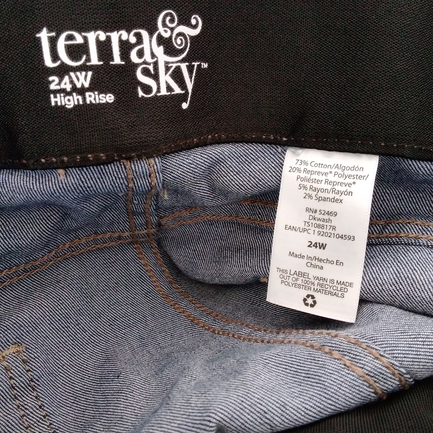 Terra & Sky Flex-Waist High Rise Jeans - Size 24W