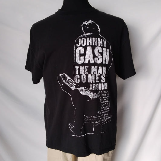 Black Johnny Cash Graphic Tee - Size L