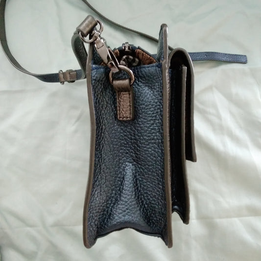 Maliparmi Silver and Blue Crossbody Bag