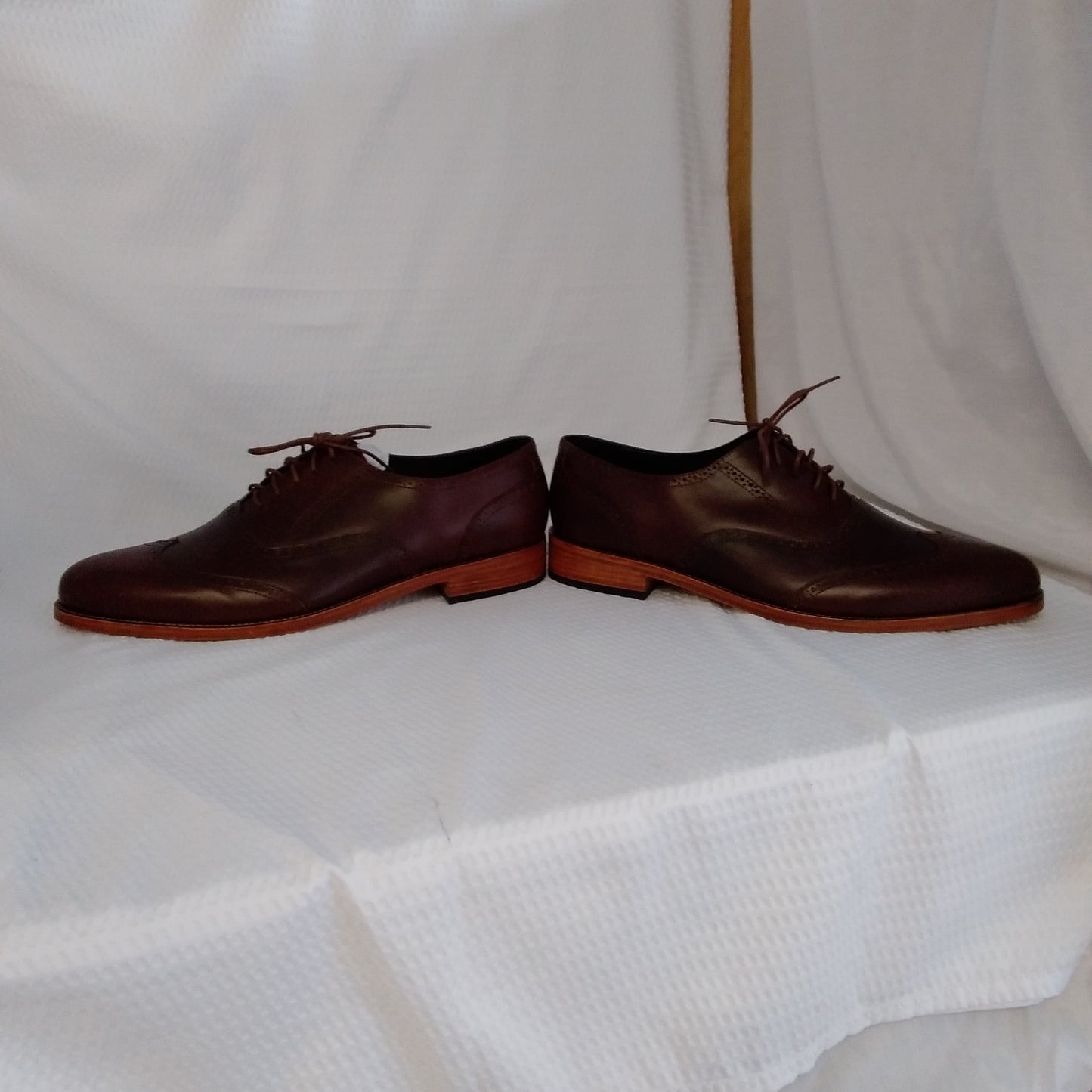 Nisolo Men's Burgundy Taylor Wingtip Oxford Shoes - Size 12