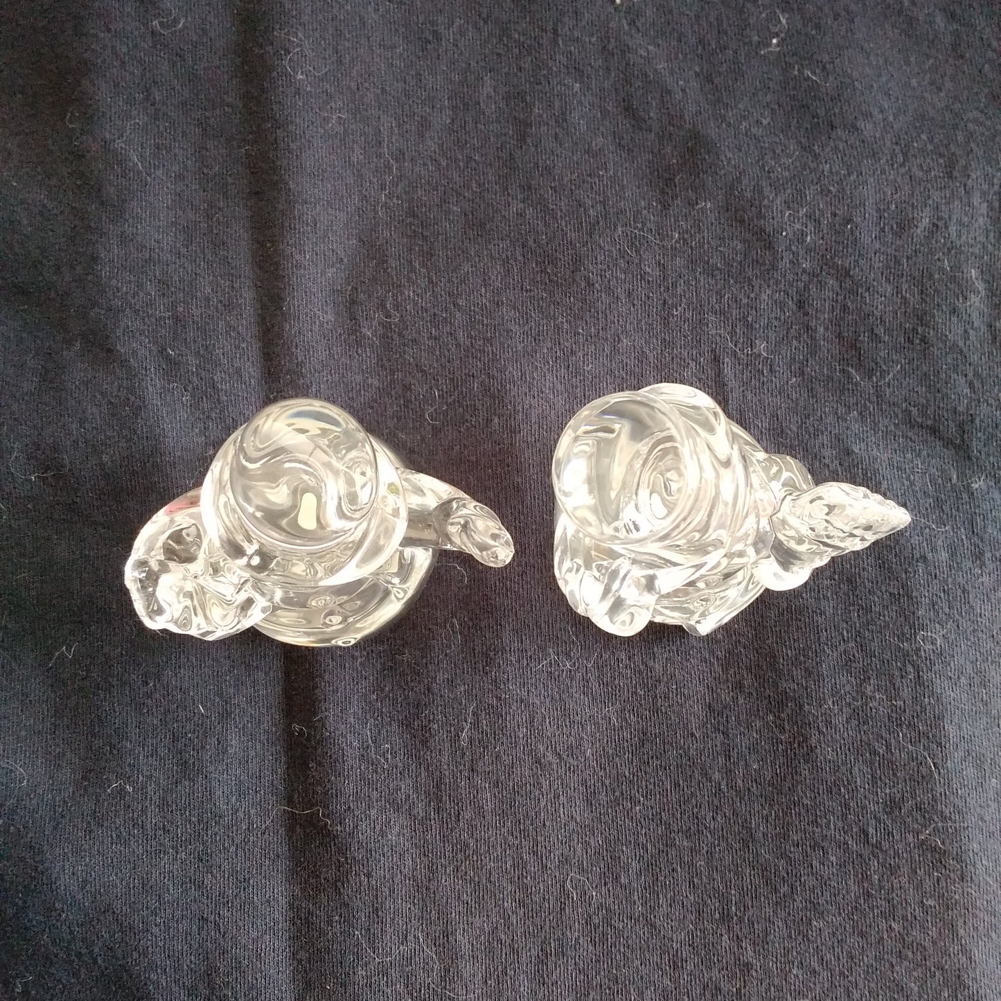Set of 2 Lenox Crystal 3.5" Snowmen Figurines/Ornaments