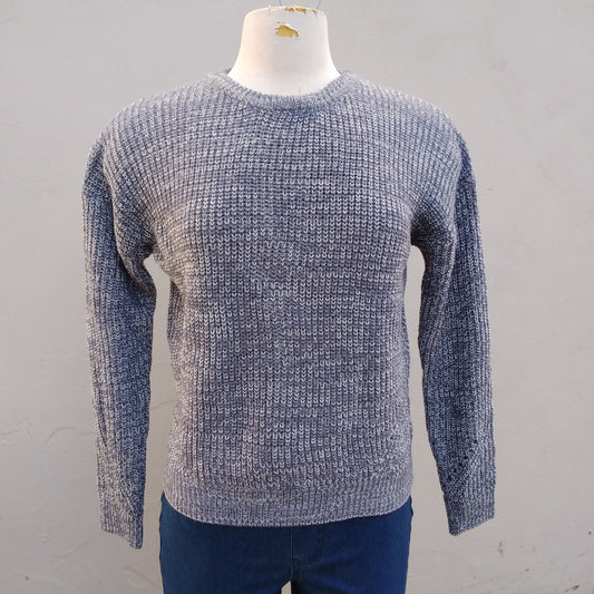 NWT - Hippie Rose blue Junior Twist Back Sweater - M