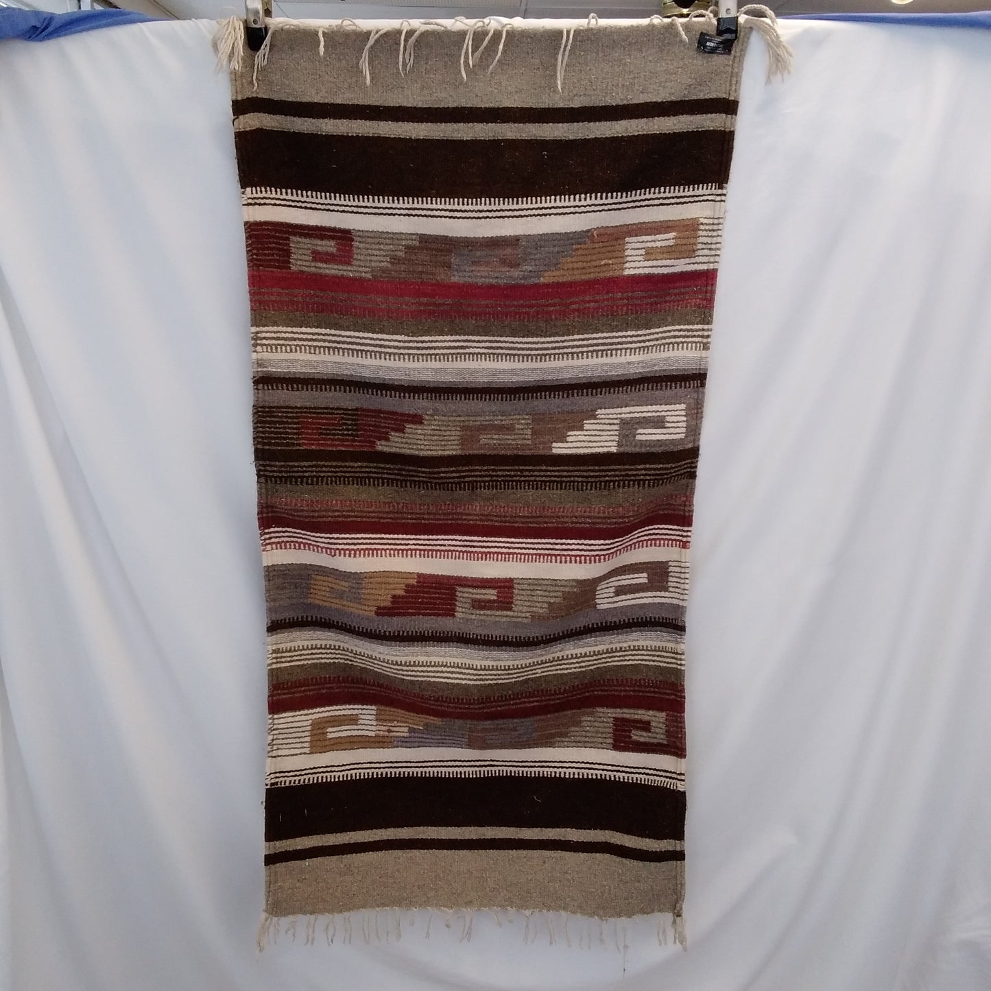 Handmade Zapotec Woven Rug 100% Pure Wool - (W) 29" × (L) 54"