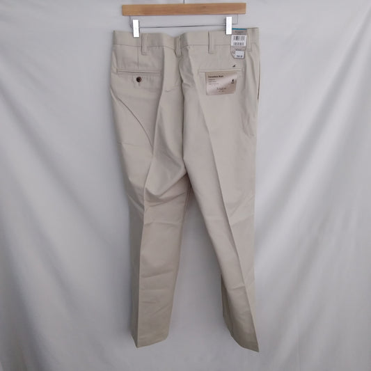 NWT - HAGGAR oatmeal Everywhere Classic Fit Oatmeal Pants - W36 L30