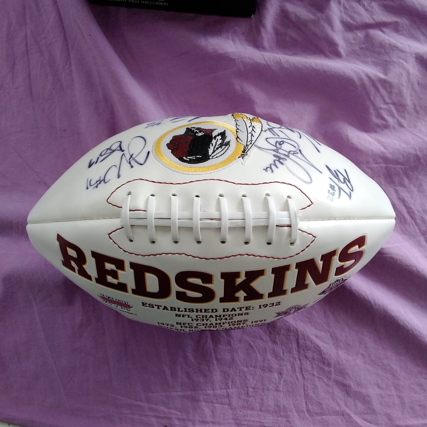 2011 Washington Redskins Full Size Autographed Logo Football