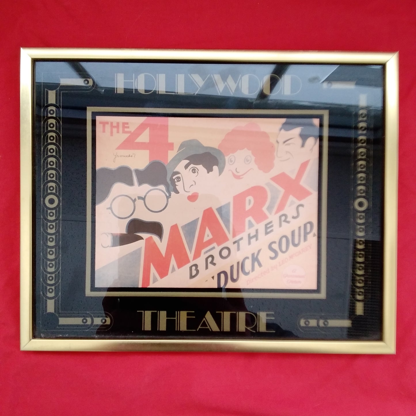 Vintage The 4 Marx Brothers Duck Soup Postcard