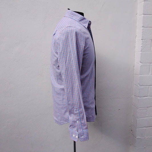 NWT - Hawker Rye Plaid Essential Wash Stretch Long Sleeve Shirt - Size: S