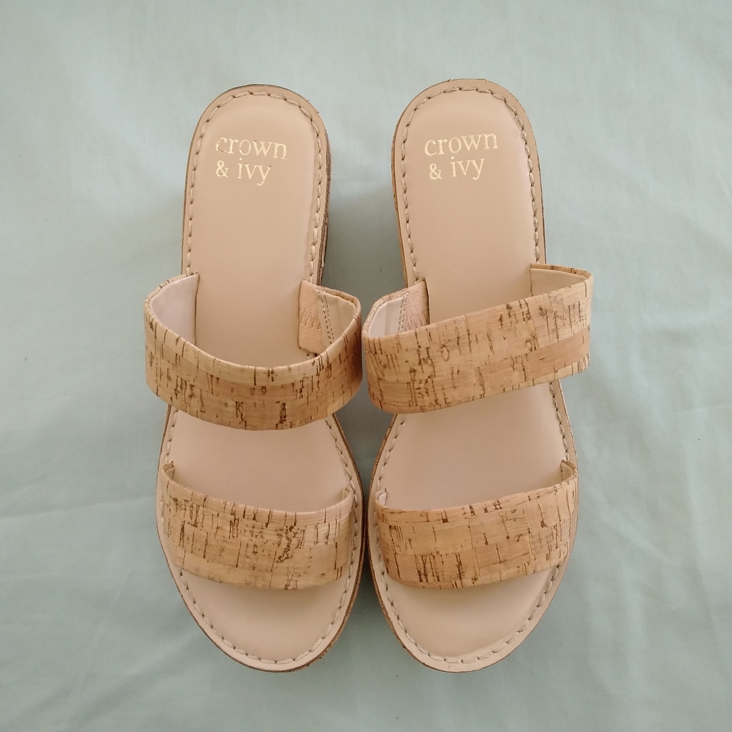 NIB Crown Ivy Cork Caroline Platform Sandals Size 8.5