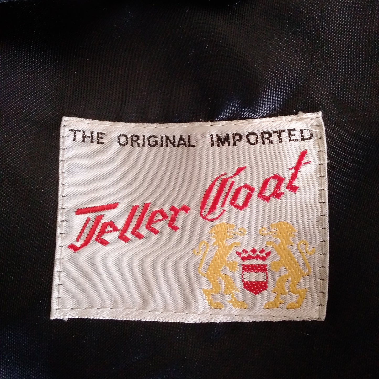 Vintage - The Original Imported Teller Black Wool Coat - 44L