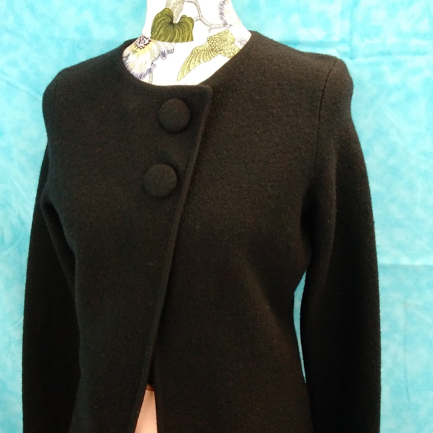 Dana Buchman Black 100% Merino Wool Jacket / Blazer - S