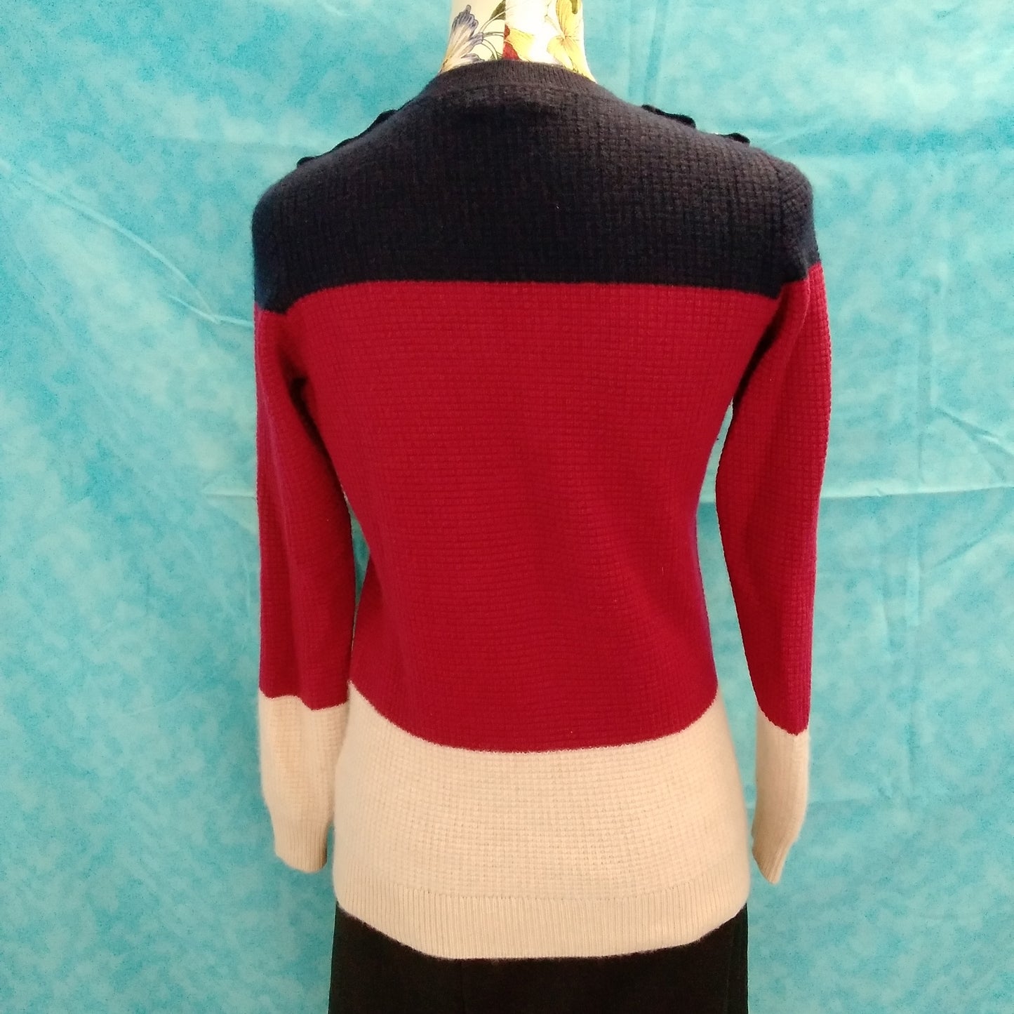J Crew Collection Women's Cashmere Colorblock Waffle Sweater - Size: XS