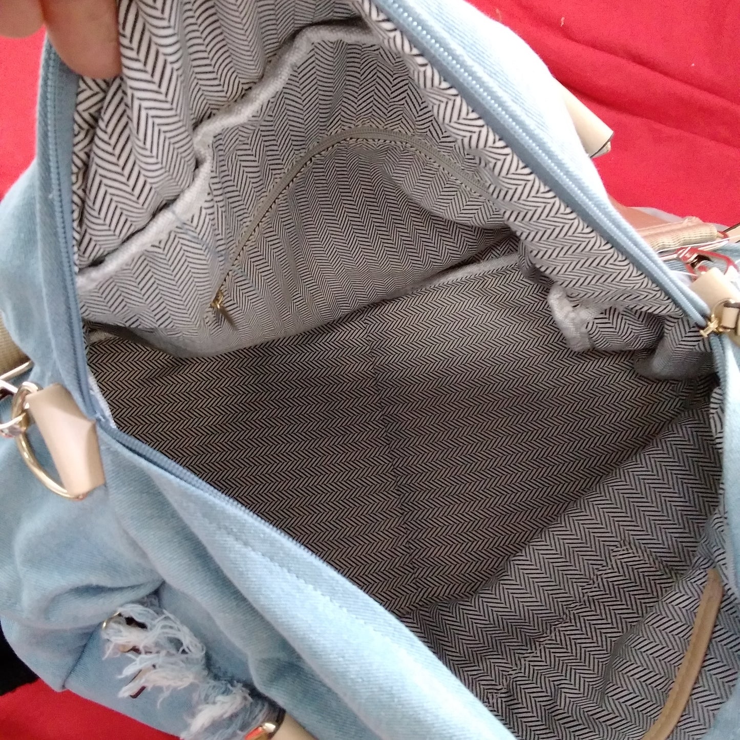 NWT - Violet Ray Denim Duffle/Travel Bag