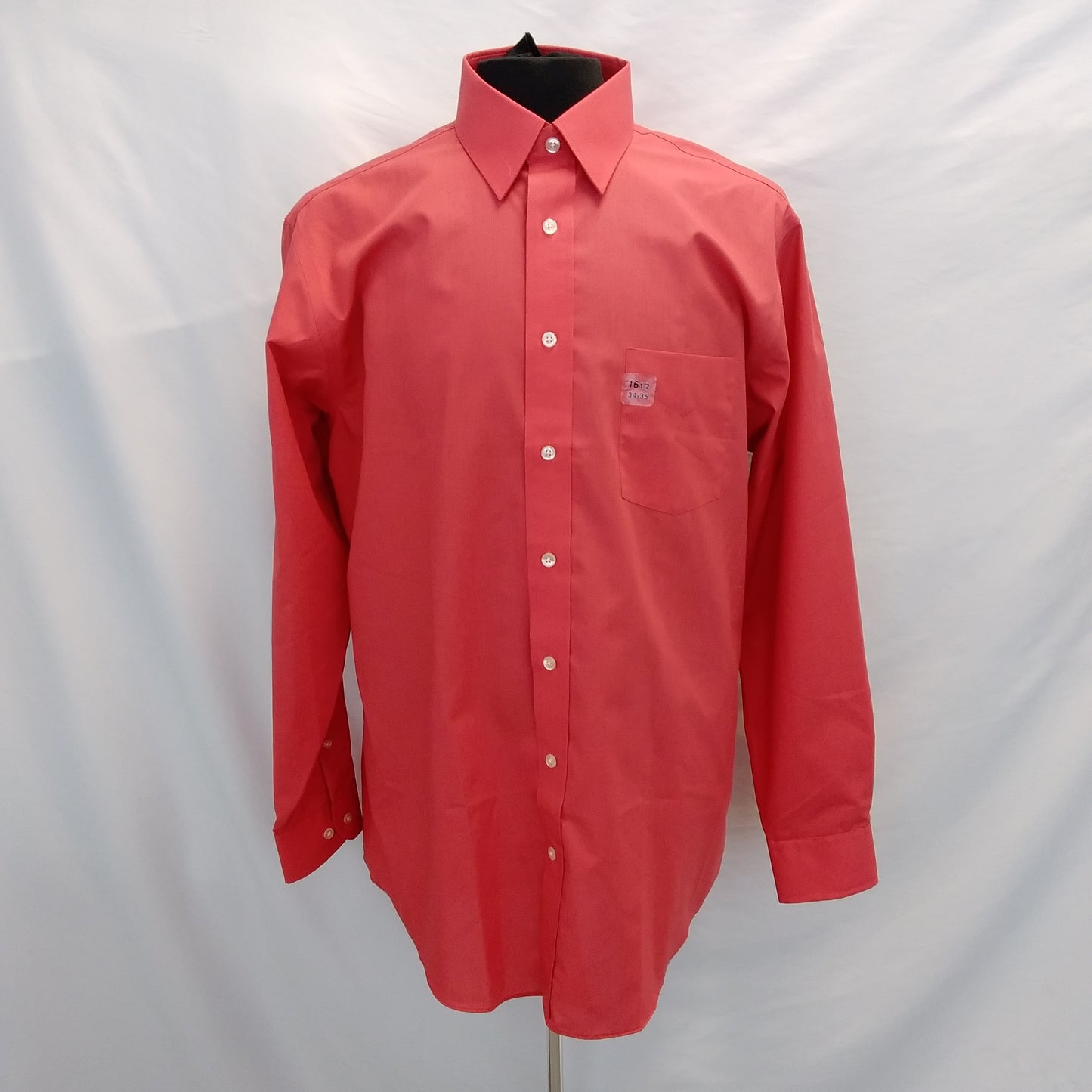 Stafford Performance orange Classic Fit Button Up Super Shirt - 16.5 34-35