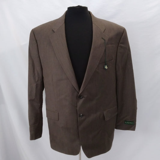 NWT - Macy's - Lauren Ralph Lauren Olive 100% Wool Blazer - 46 Short