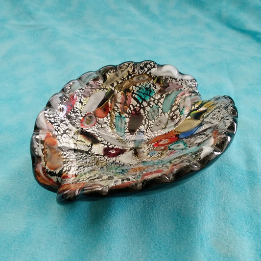 Vintage Genuine Venetian Glass "A Thousand Flowers" Trinket Dish