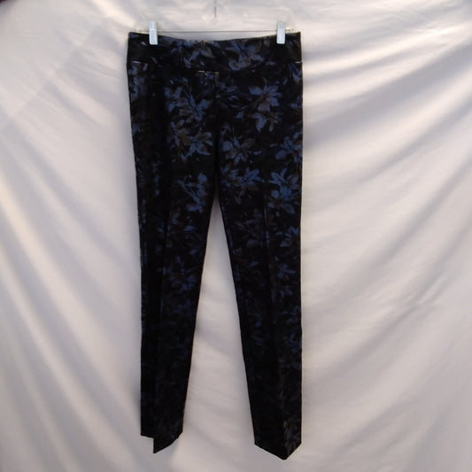 Insight Blue Metalic Floral Print Leggings - 6