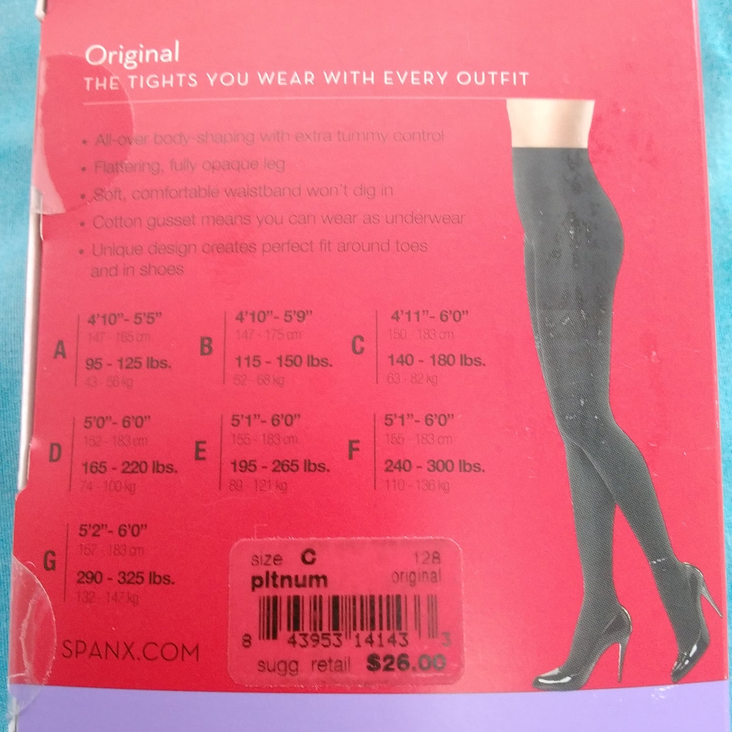 NWT - Spanx by Sara Blakely Tight-End Tights - Size: C