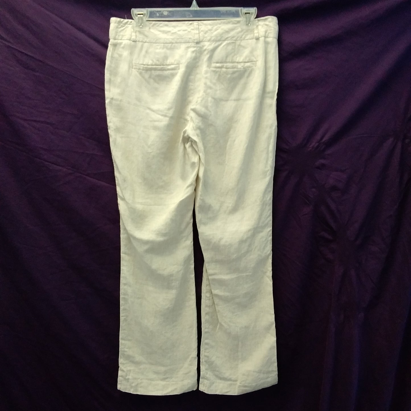 Banana Republic Beige Martin Fit Mid Rise Linen Pants - Size: 8
