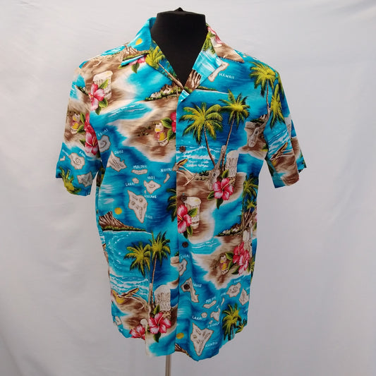 RJC Hawaiian Beach Short Sleeve Hawaiian Shirt - M