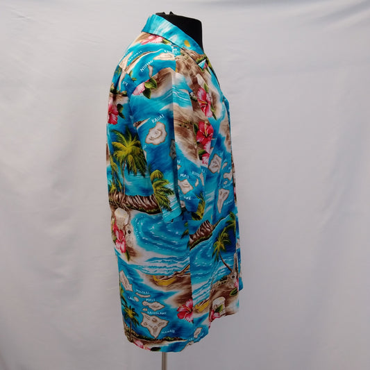 RJC Hawaiian Beach Short Sleeve Hawaiian Shirt - M