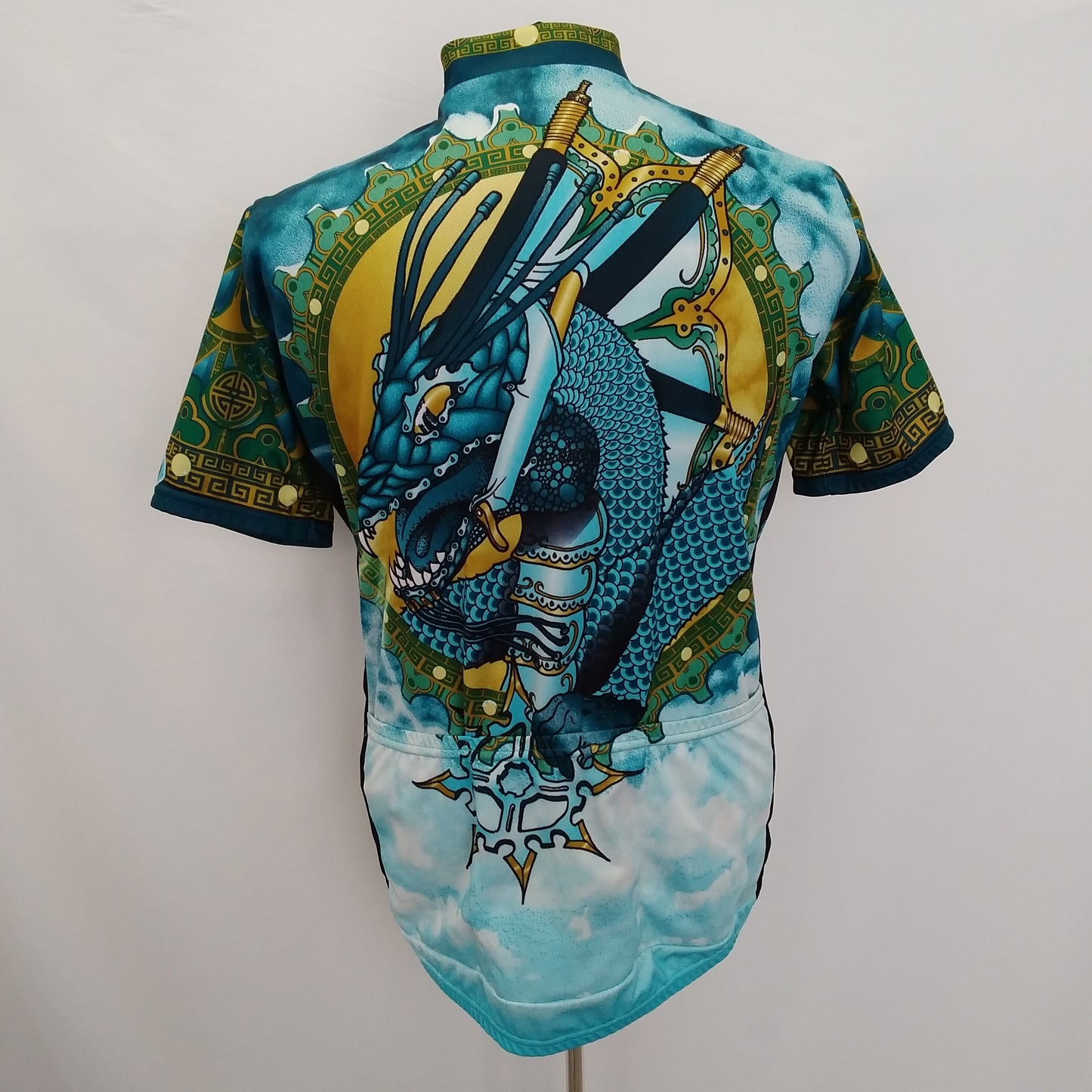 Primal Wear Blue Dragon 3/4 Zip Short Sleeve Cycling Jersey - Men’s L