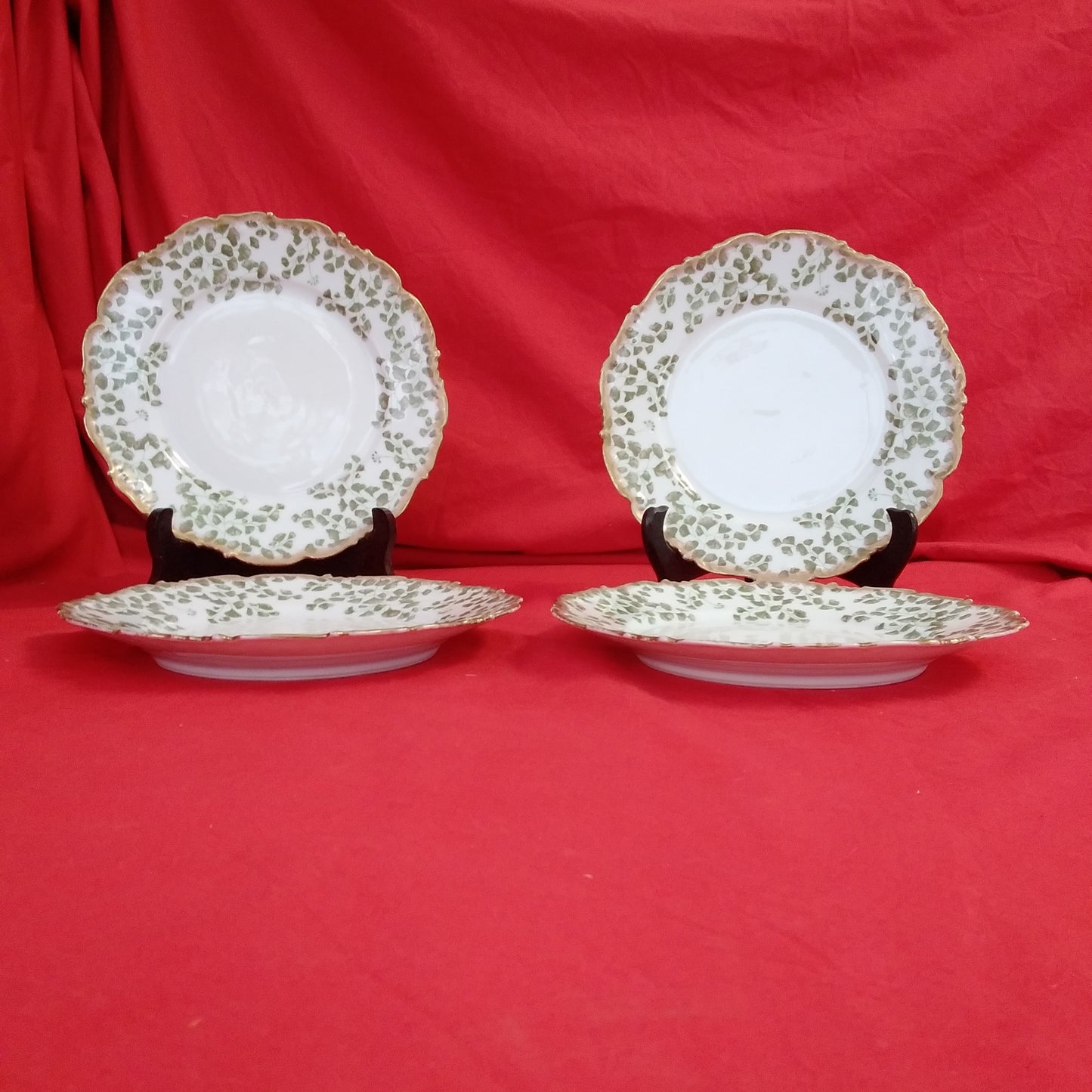 Set of 4 Vintage T&V France Limoges Depose Plates