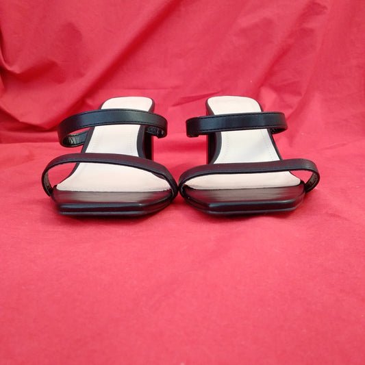 NIB - Shein Black Square Sole Double Strap Chunky Heel Sandals - Size: 8