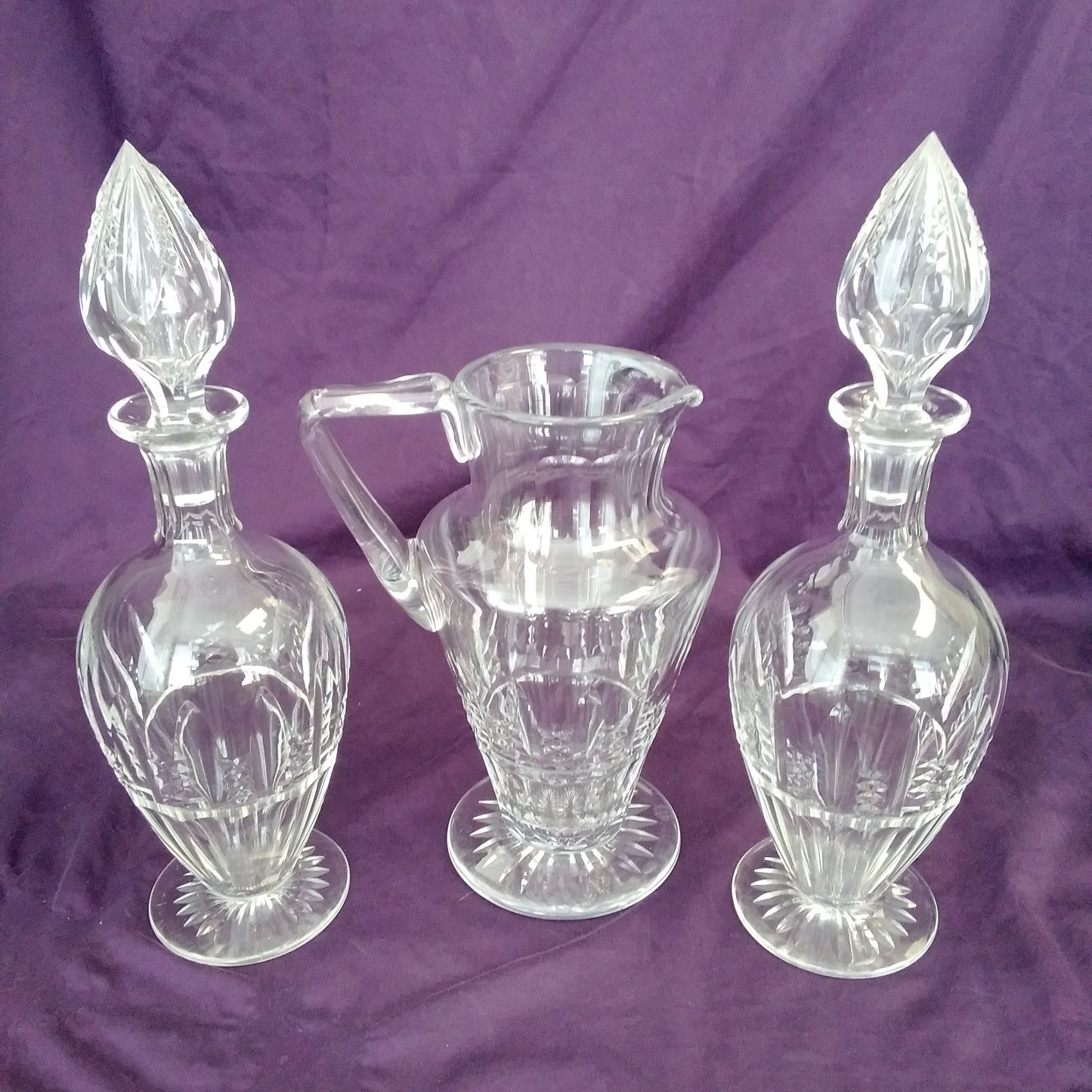 VTG - BACCARAT AUSTERLITZ - Pitcher and 2 Decanters with Stoppers Set