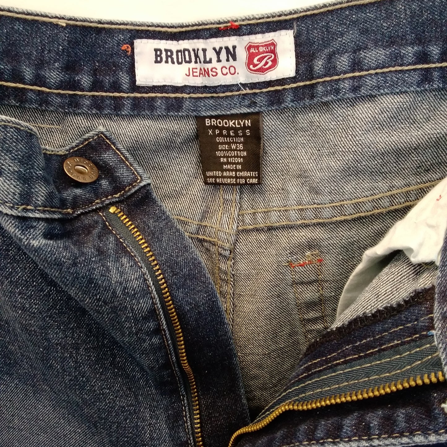 NWT - Brooklyn Express Men's Blue Carpenter Denim Shorts - 36