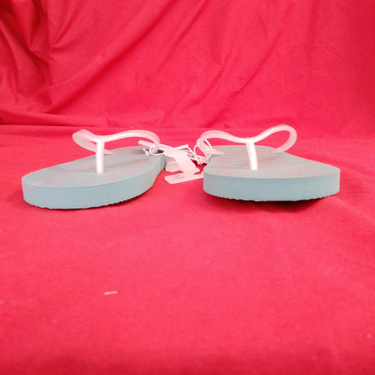 NWT - Cat & Jack Girls Teal Mermaid Flip Flops - Size: XL (6)