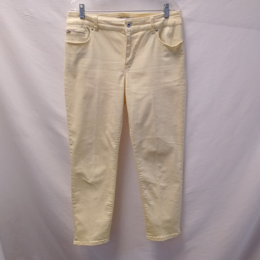 Chico's Platinum Yellow Stretch Denim Jeans - 1.5 (10 M)