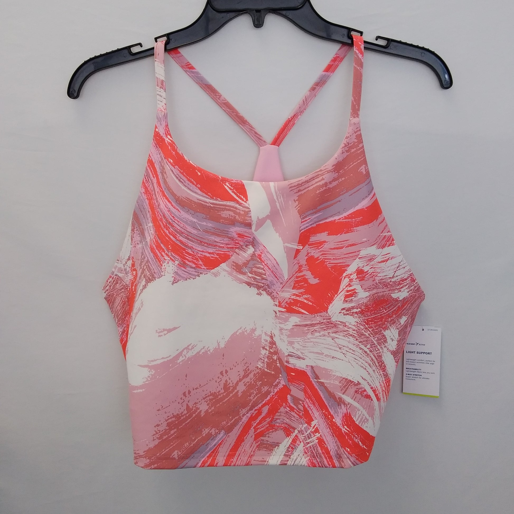 Old Navy Orange Pink Mauve Marbled Long Line Sports Bra - Size: XL –  CommunityWorx Thrift Online
