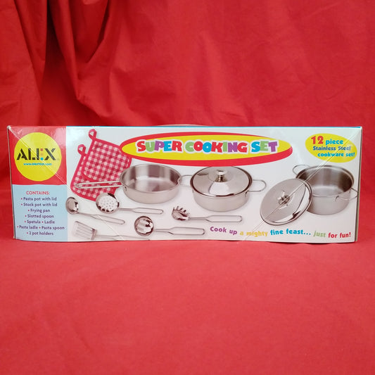 NIB - Alex Kid's 12 Piece Stainless Steel Super Cooking Set - Ages: 3+