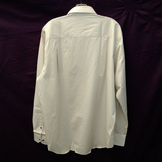 NWT - David Donahue sun yellow print Long Sleeve Dress Shirt - XL