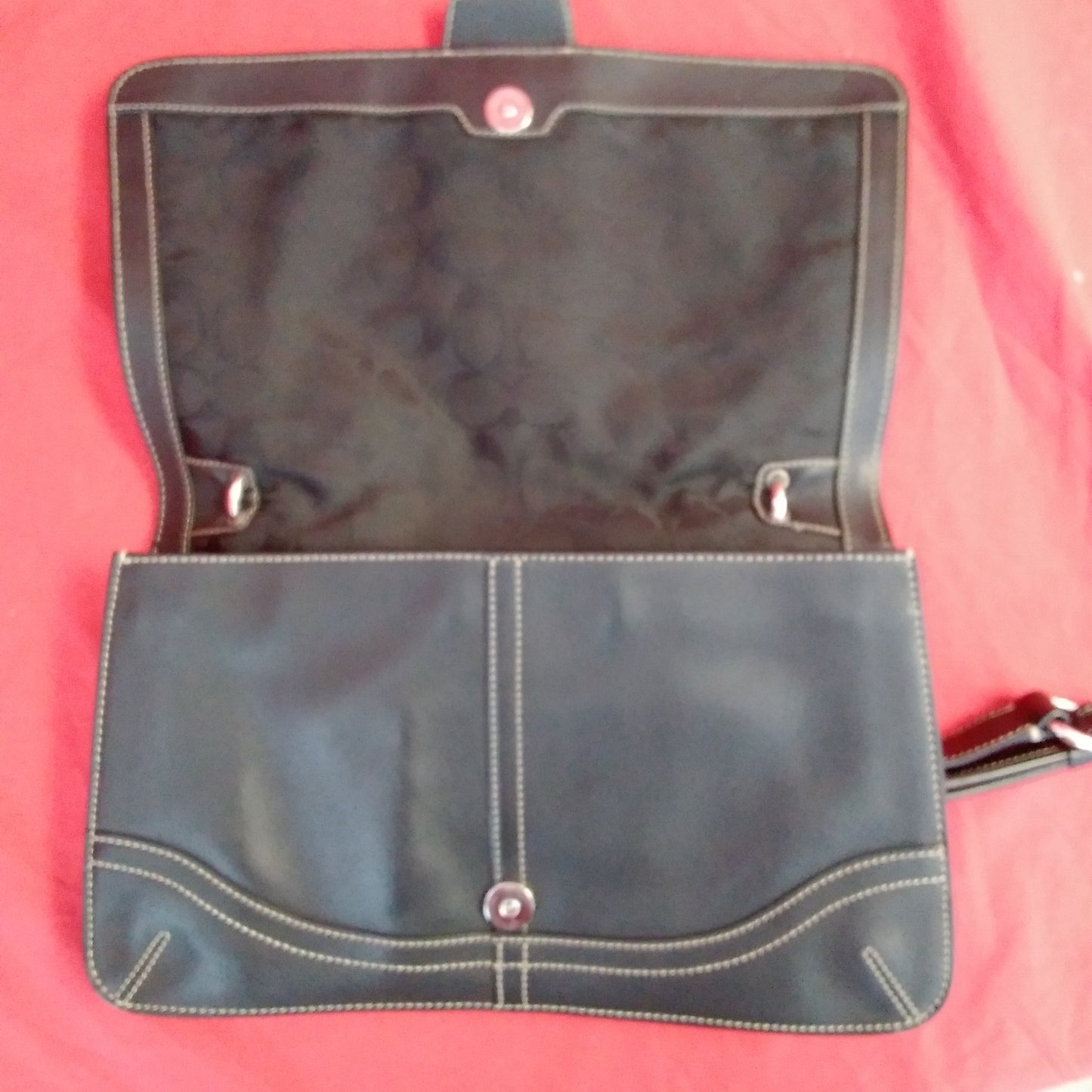 Coach 9741 Black Leather Soho Shoulder Bag with Flap & Snap Closure