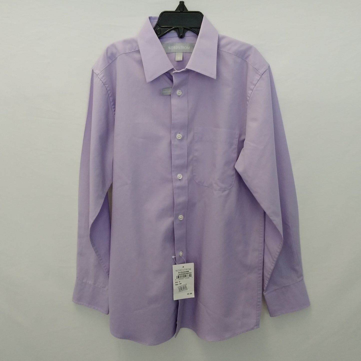 NWT - Nordstrom Boy's Lavender Long Sleeve Shirt - 8