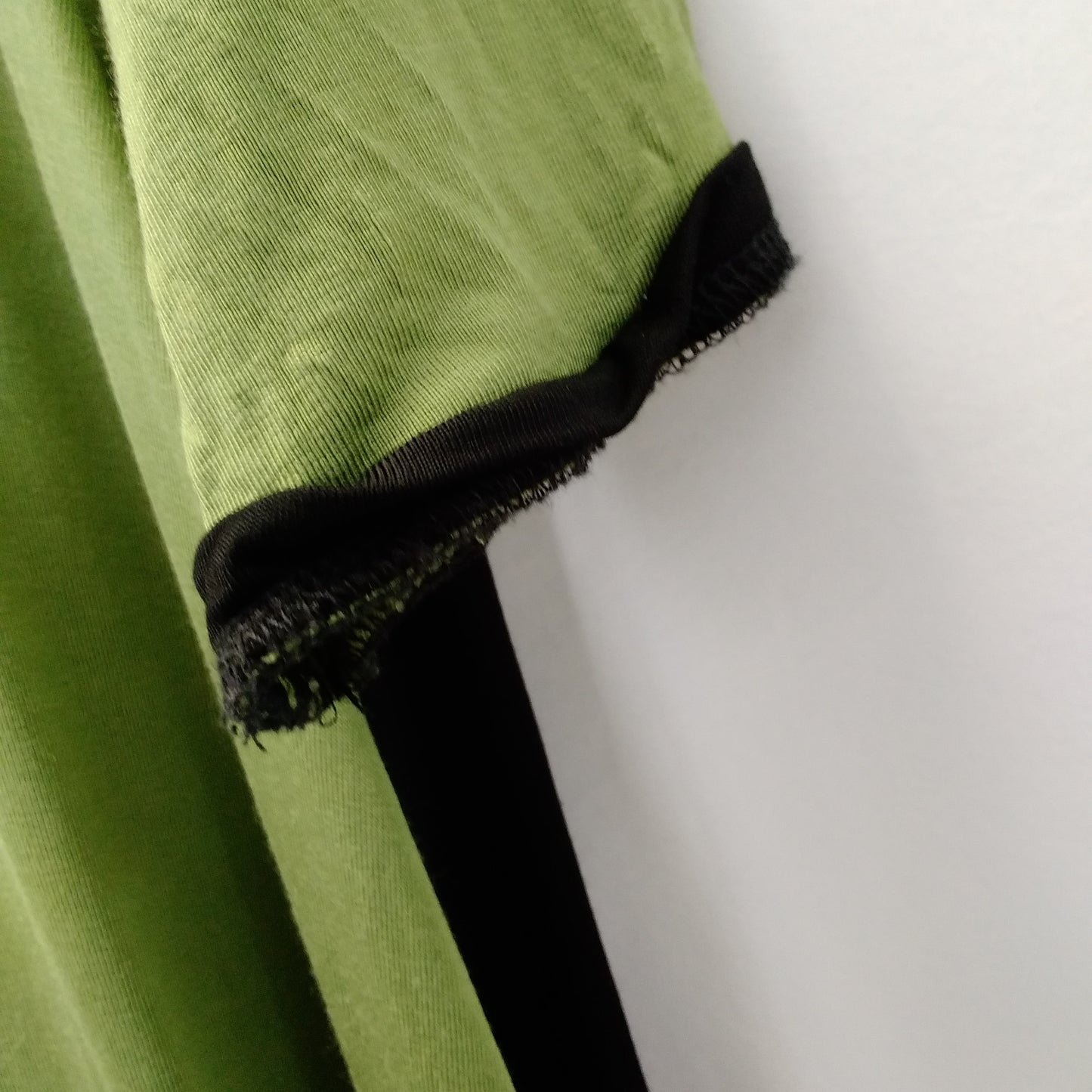 Ozai n Ku Green White Black Viscose Blend 3/4 Sleeve Geo Panel Dress - M
