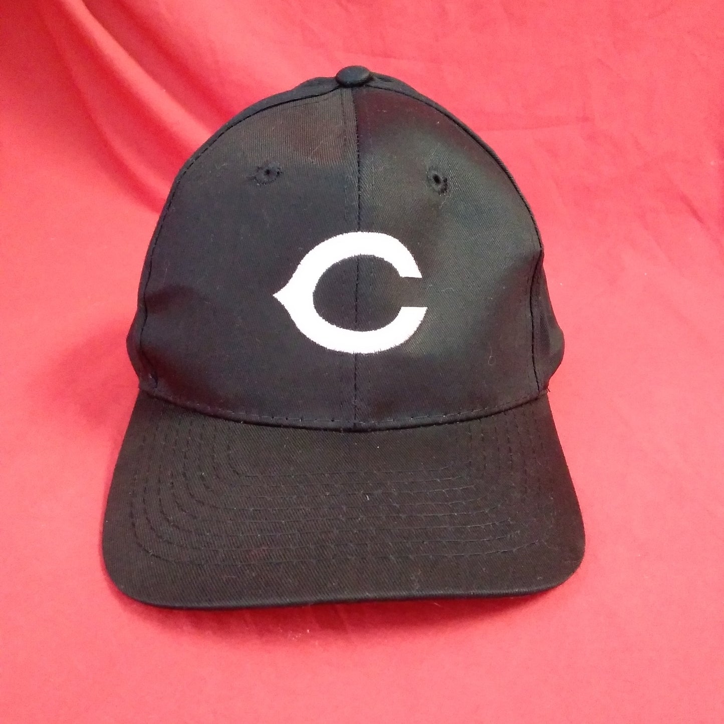 New - Black Cap with Silver "C" Logo by Cobra Caps - One Size Fits All