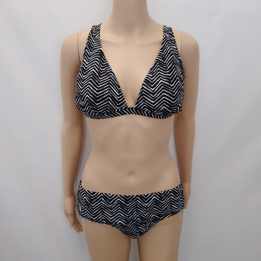 NWT - Swimsuits For All Zig Zag Stripe 2-Piece Bikini Swimsuit - 12