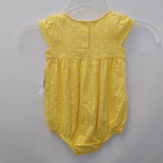 NWT - Old Navy Infant's Yellow Polka Dot Bodysuit - 12-18 Months