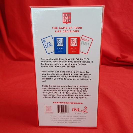 NIB - Never Have I Ever Game by INI, LLC. - Ages: 17+