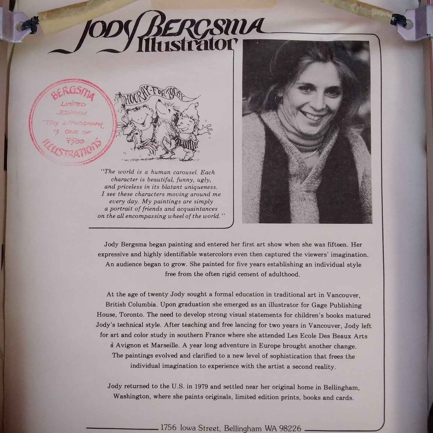 Set of 4 - Jody Bergsma Signed/Numbered Prints