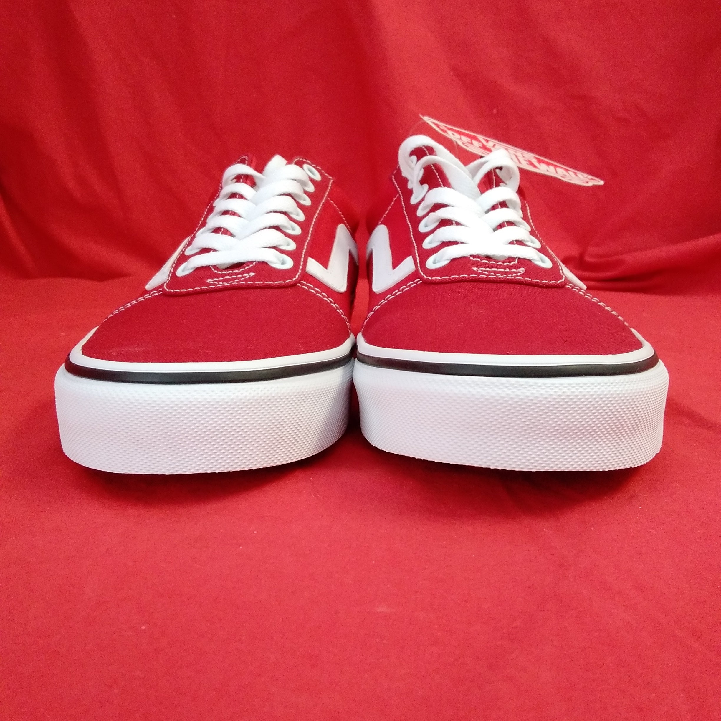 Vans shop with red