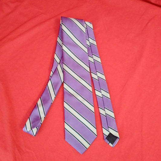 NWT - Brooks Brothers Purple and Silver Silk Tie