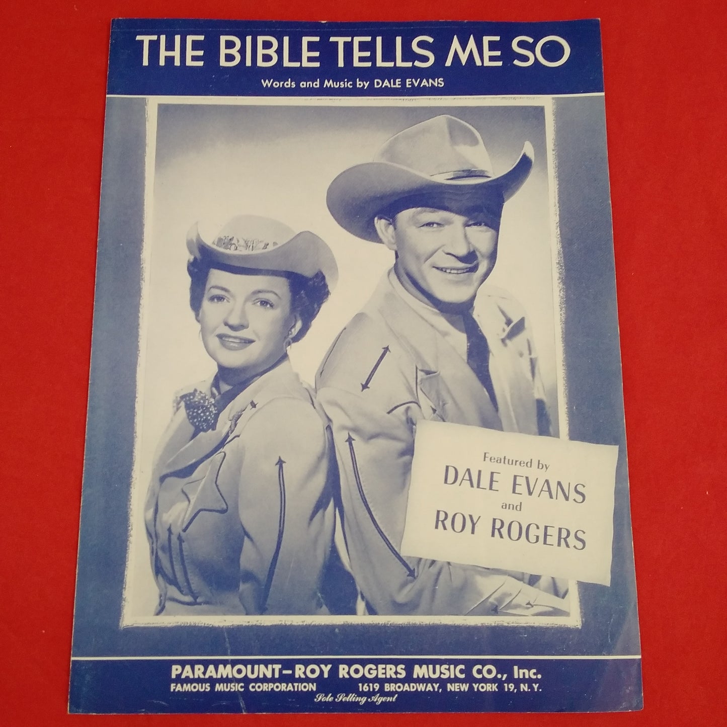 Vintage - Dale Evans Sheet Music "The Bible Tells Me So" & "Let's Go To The Rodeo"