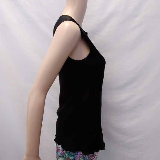 NWT - THEORY black Silk Core St Sleeveless Top - Small
