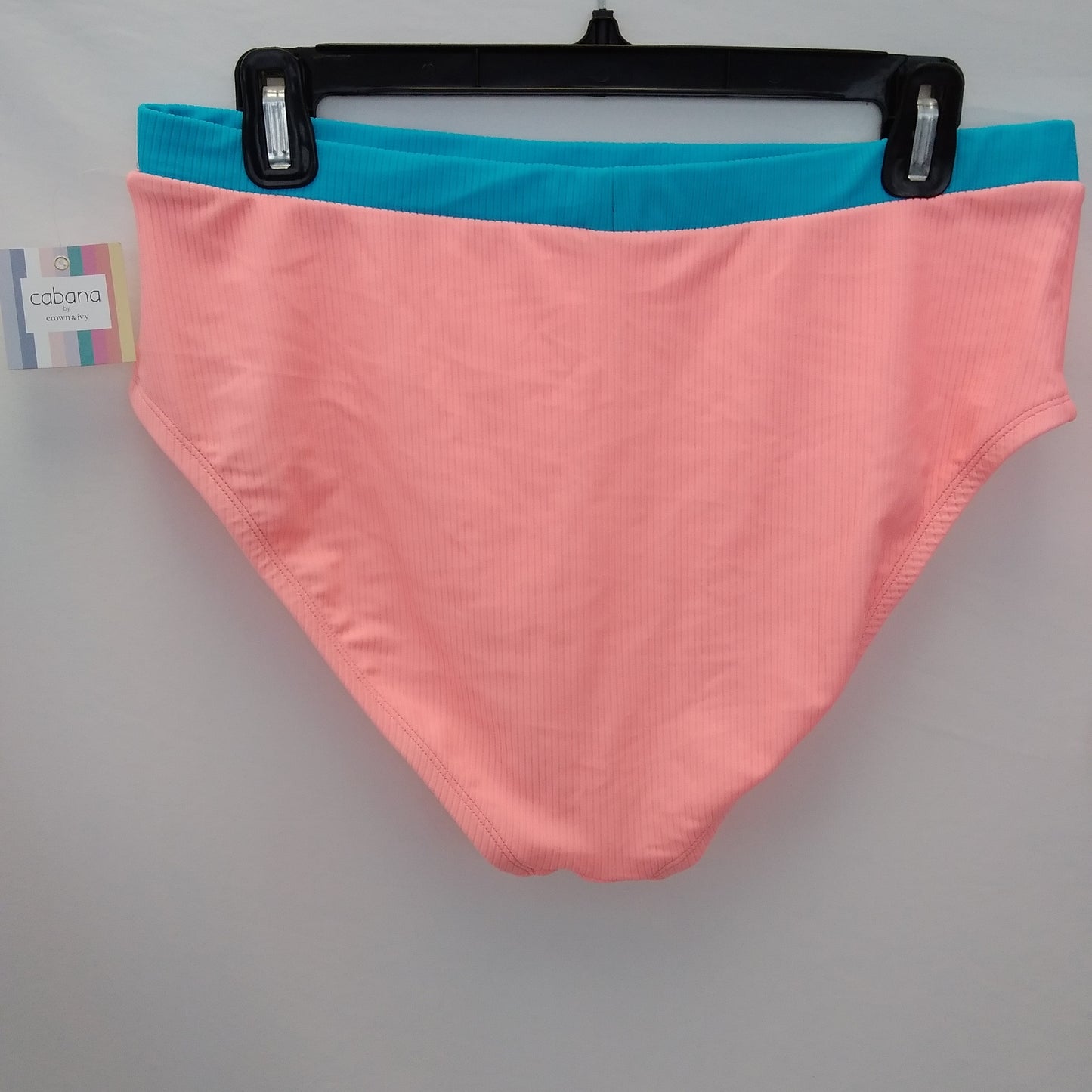 NWT - Cabana by Crown & Ivy Pink/Blue Strapless Bikini - Size: XL