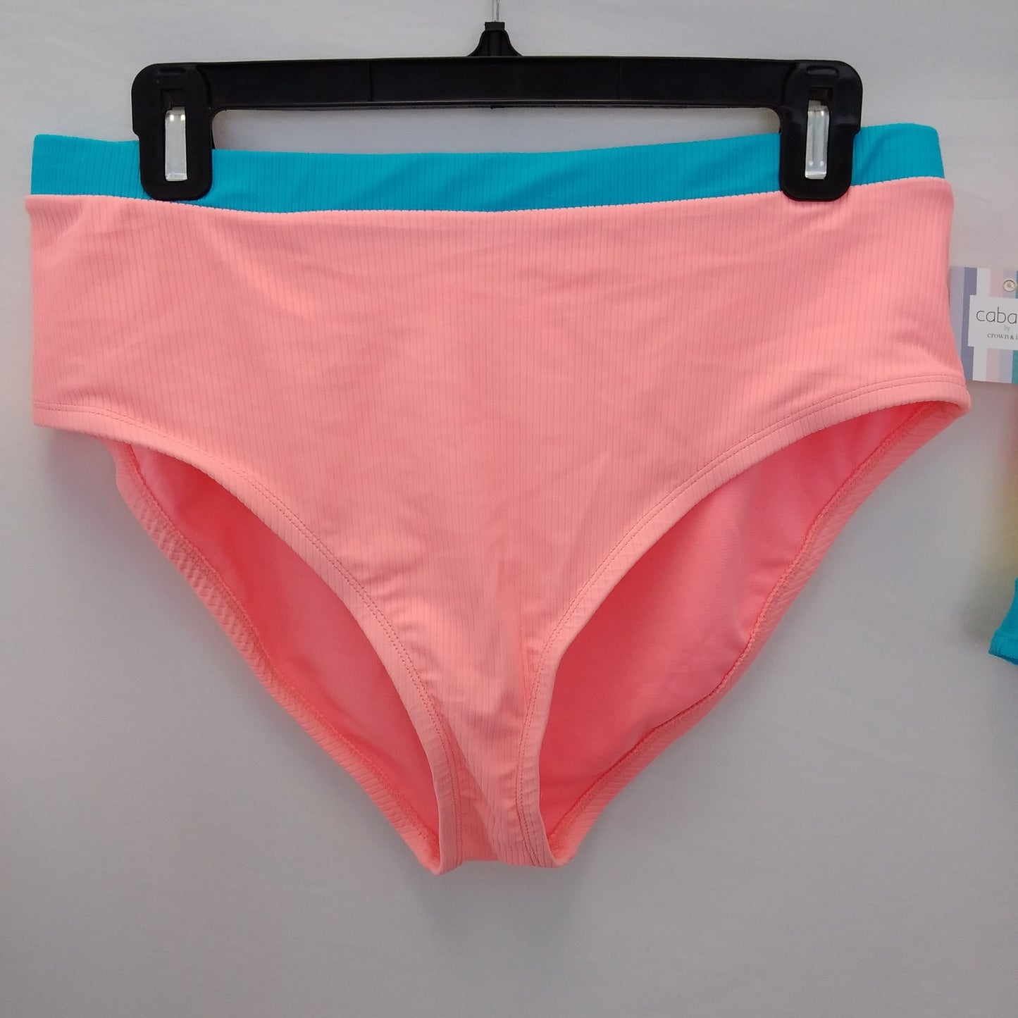 NWT - Cabana by Crown & Ivy Pink Blue Strapless Bikini - XL