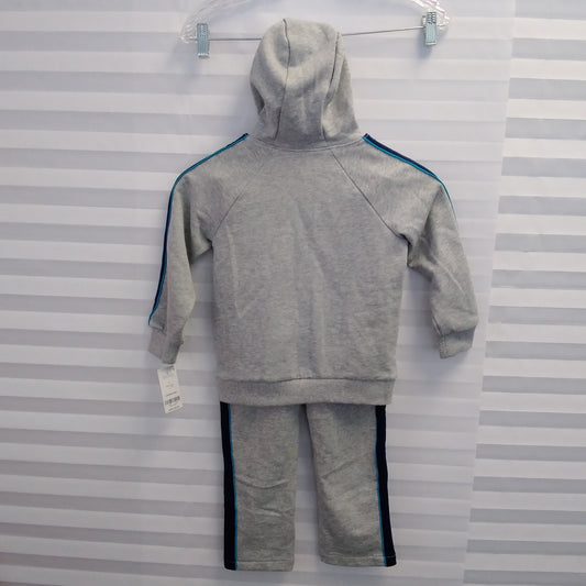 NWT - Carter's Heather Gray Hooded Sweatshirt & Pants Set - 5 / 5A