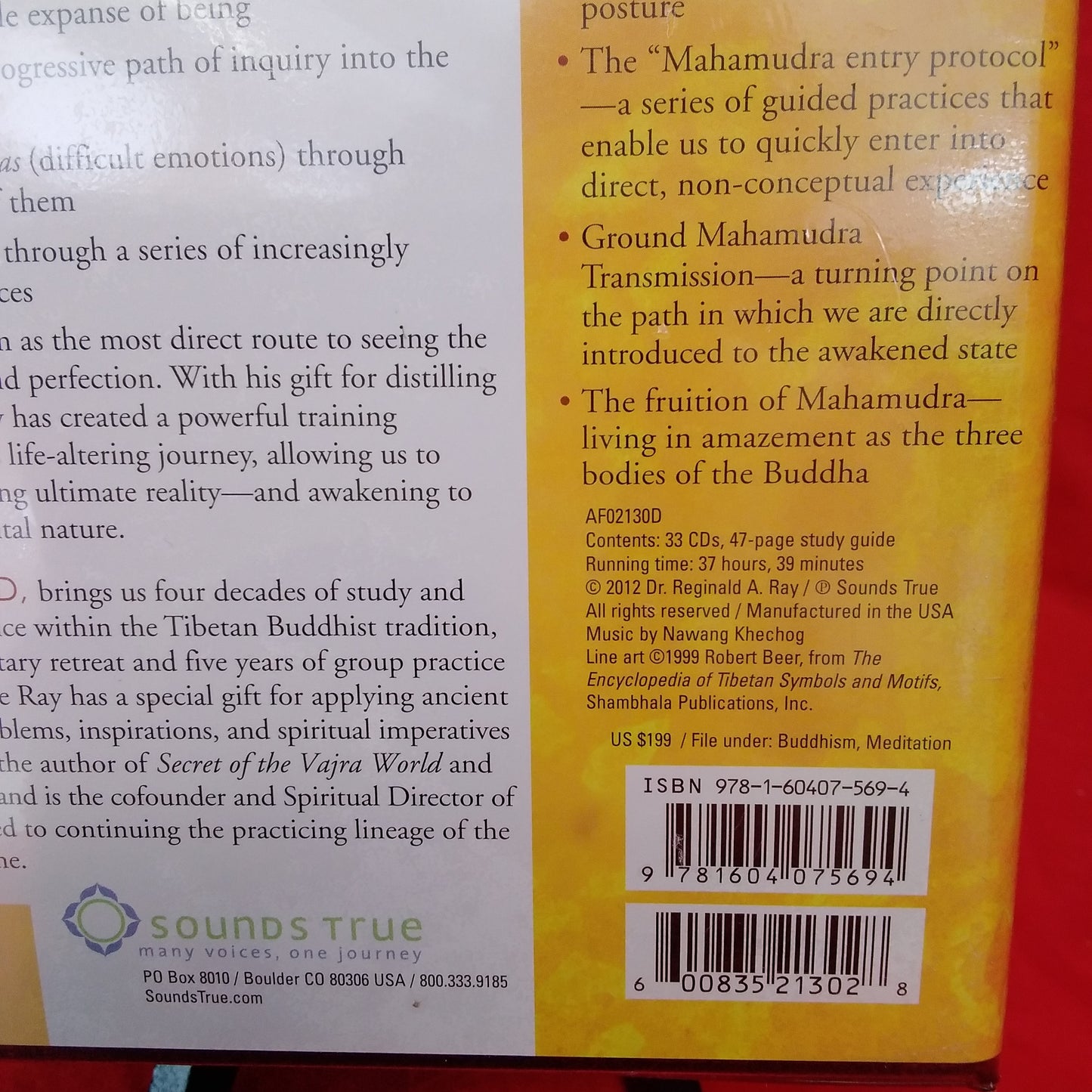 NIB - Mahamudra for the Modern World by Reginald A. Ray, PhD - Audio Training Course 33 CD's